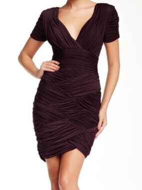 halston heritage one shoulder ombre dress HALSTON HERITAGE HALSTON Ombr Cold Shoulder Dress